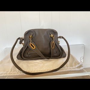 Chloe Paraty Medium leather bag- Taupe